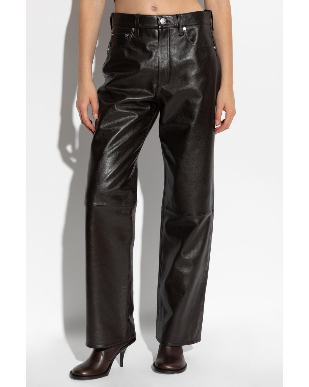Rag & Bone Black Leather Trousers