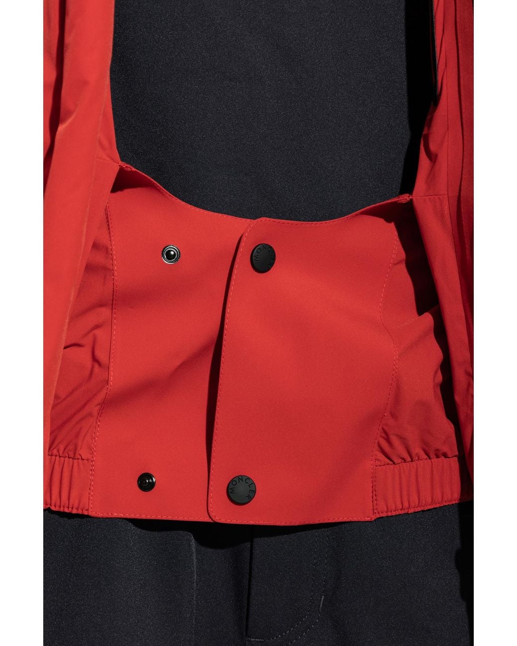Moncler Red Sweater With Logo Patch for men