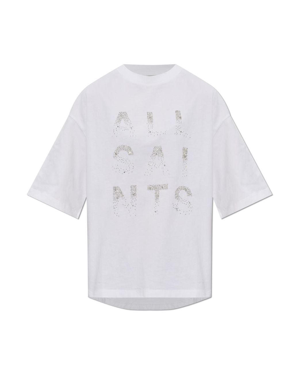 AllSaints White T-Shirt 'Stacks'