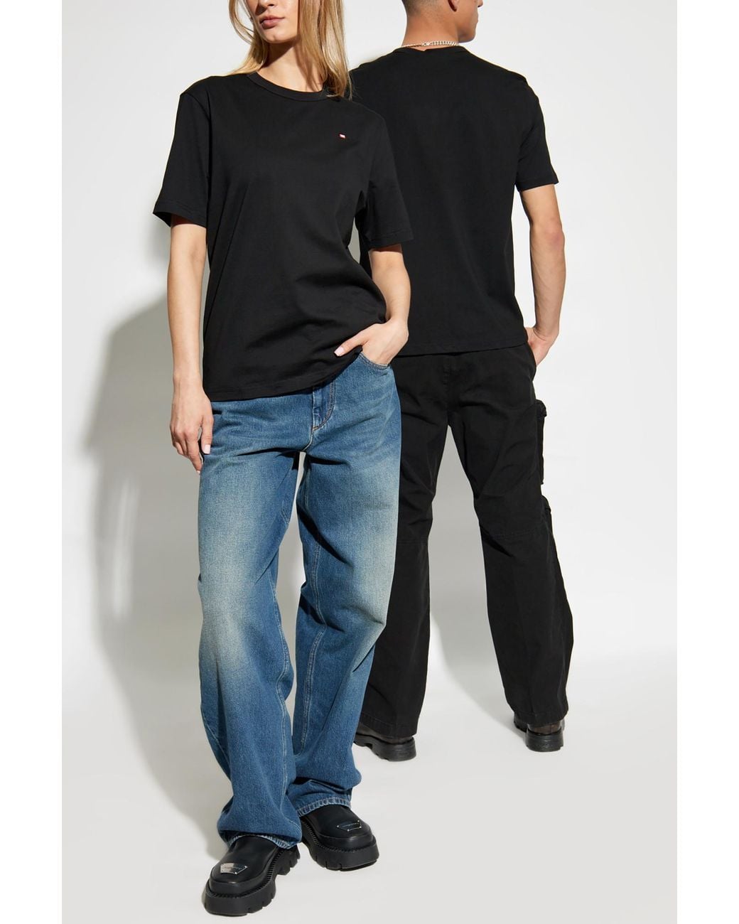 DIESEL Black T-Shirt T-Adjust-Microdiv