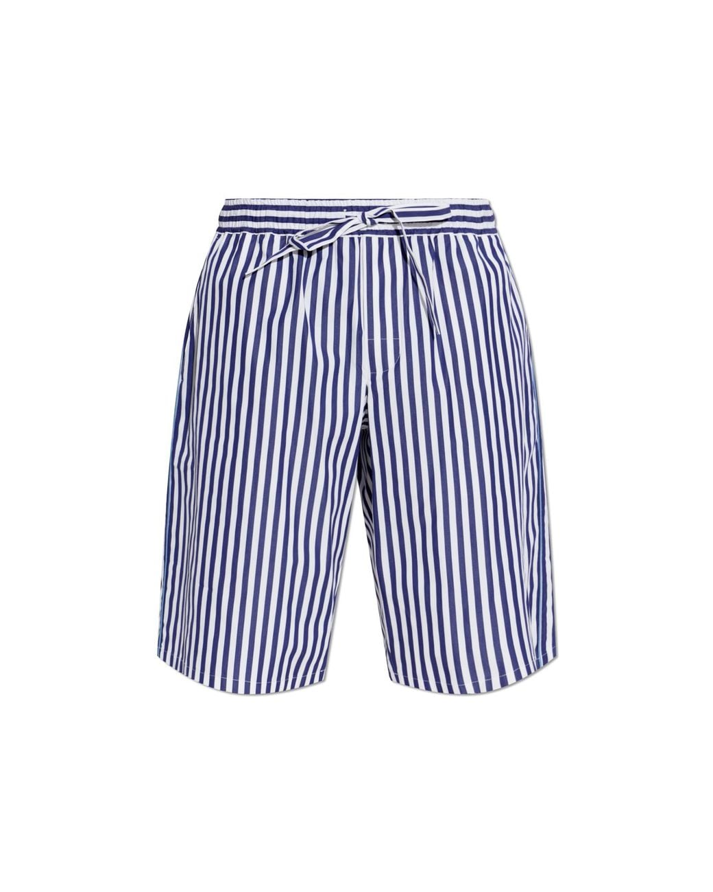 Dolce & Gabbana Blue Striped Pattern Shorts for men