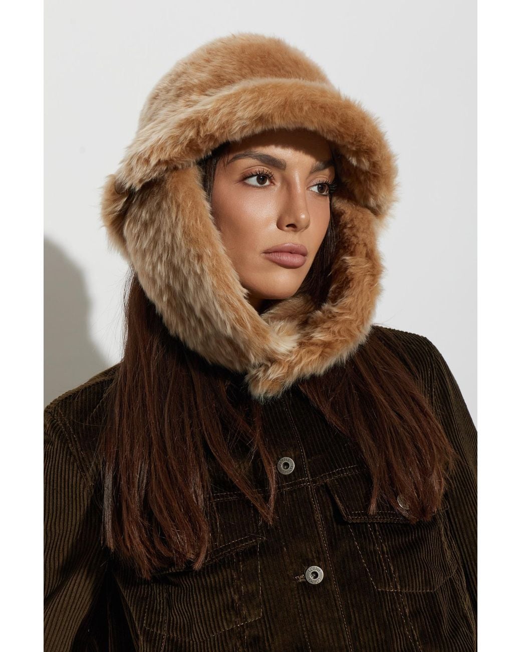 Loewe Brown Fur Hat With Ear Flaps