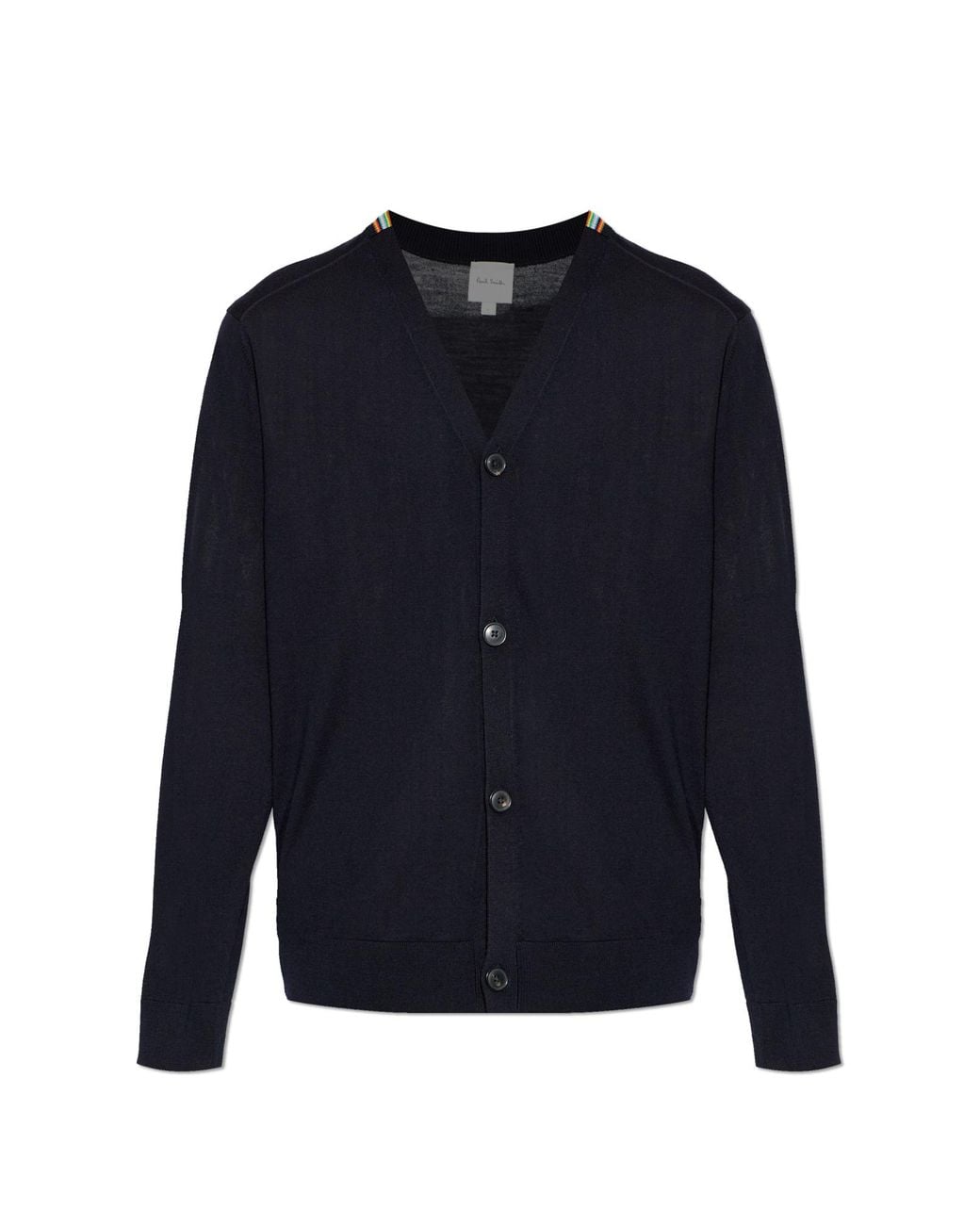 Paul Smith Blue Wool Cardigan With V-Neckline for men