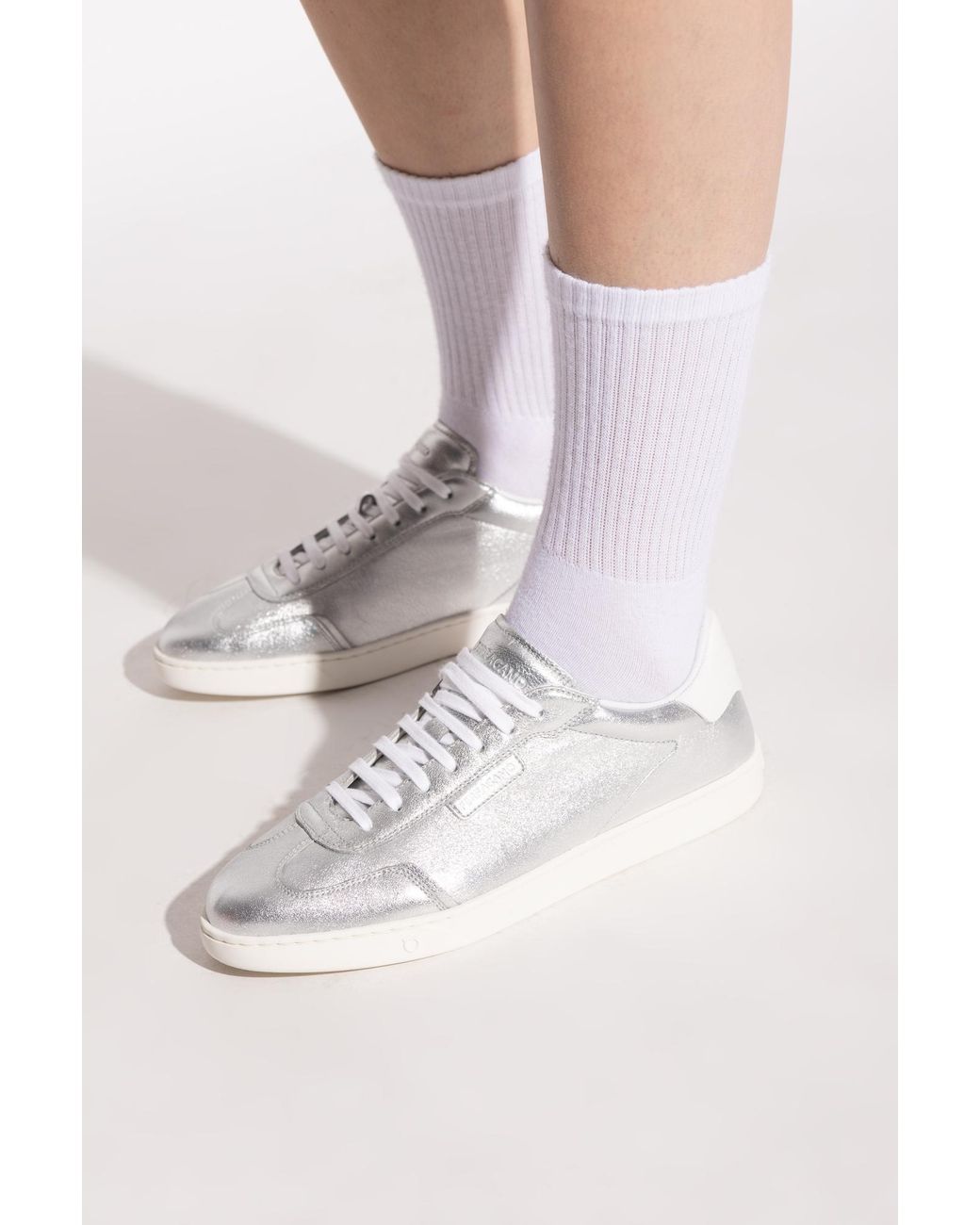 Ferragamo White Athena Sports Shoes