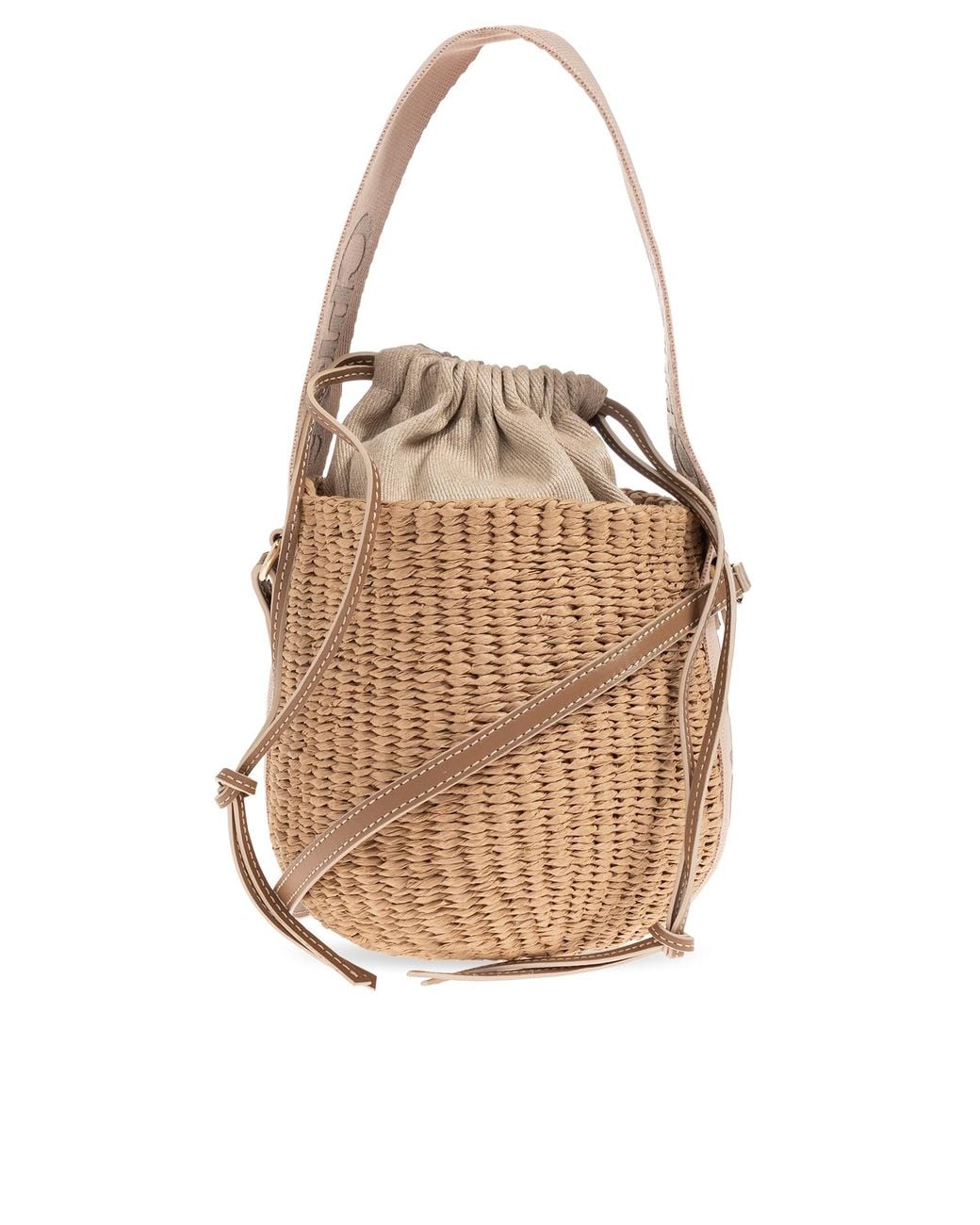Chloé Natural 'Woody Mini' Bucket Bag