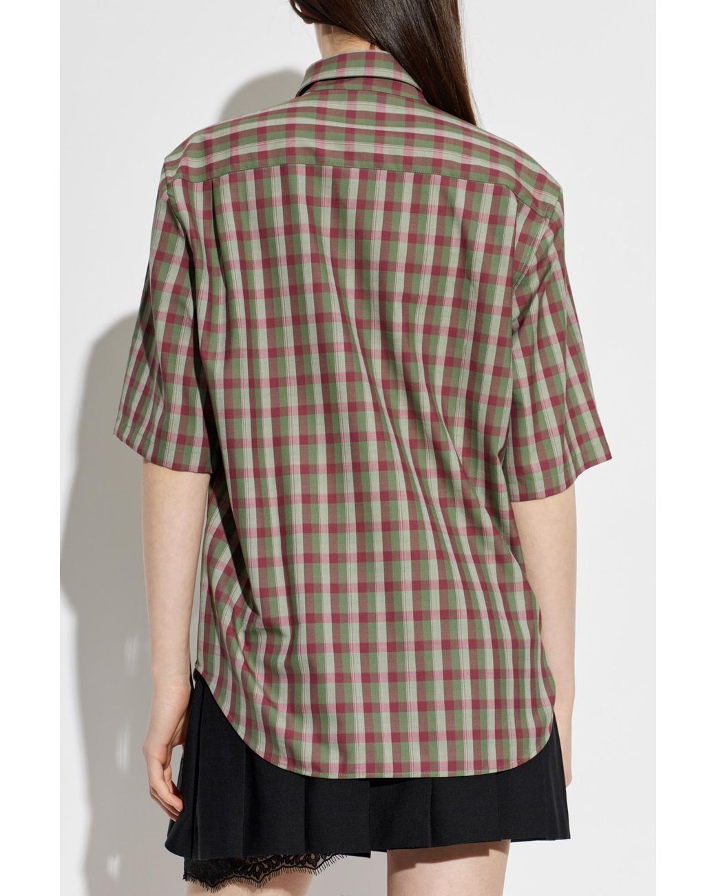 Acne Multicolor Checked Pattern Shirt
