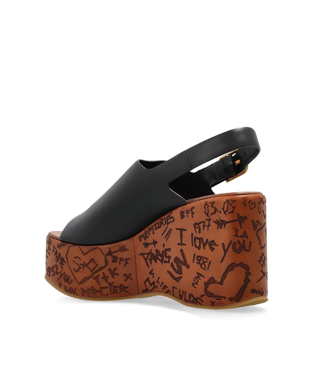 Chloé Blue Wedge Sandals Maxime
