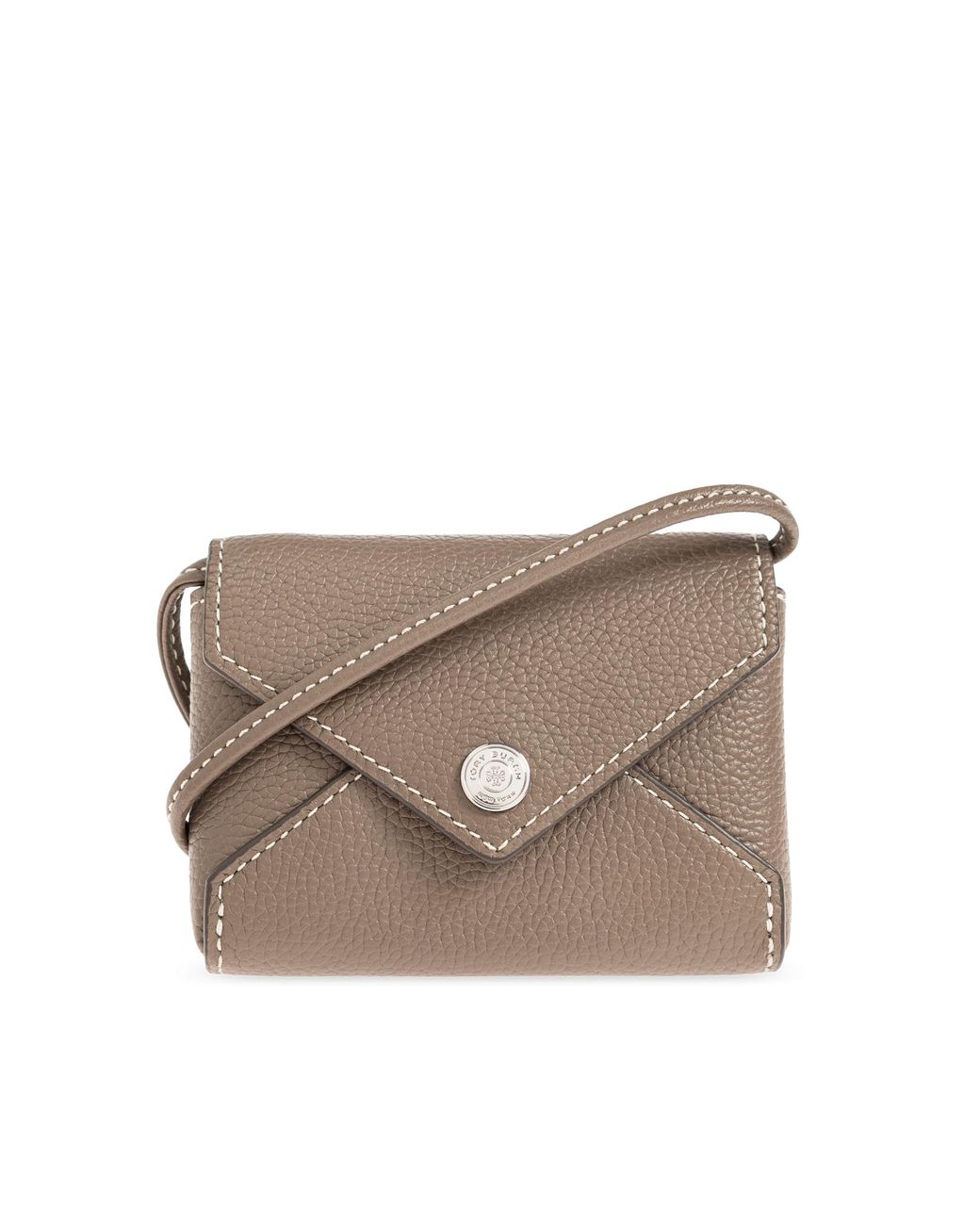 Tory Burch Brown Card Holder Case On A Belt