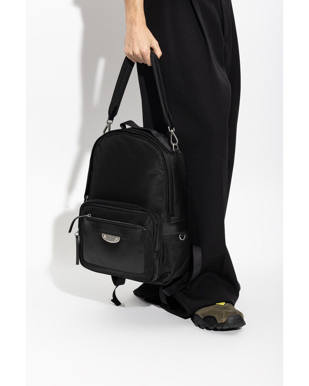 Balenciaga Black 'Sleek' Backpack for men