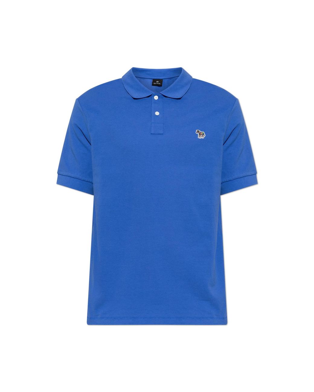 Paul Smith Blue Polo With Patch for men