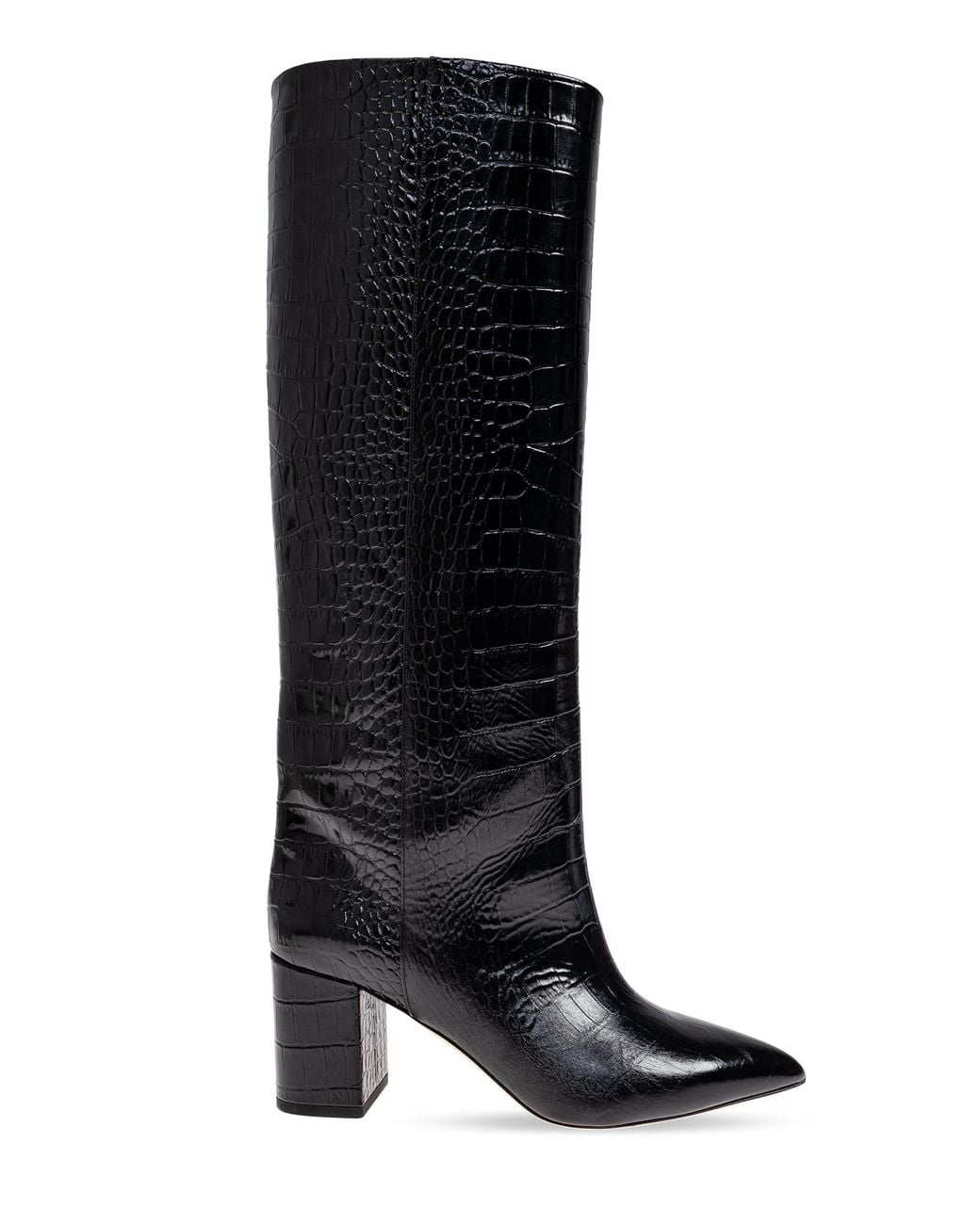 Paris Texas Black Heeled Boots 'Anja'