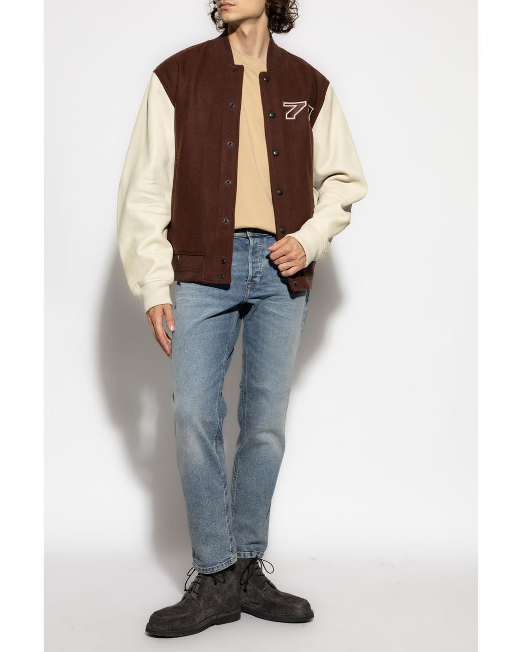 DIESEL Brown Jacket 'L-Kopf' for men