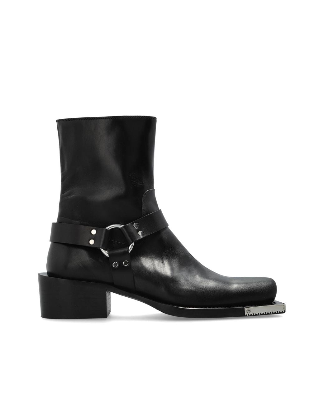 DSquared² Black Leather Cowboy Boots for men