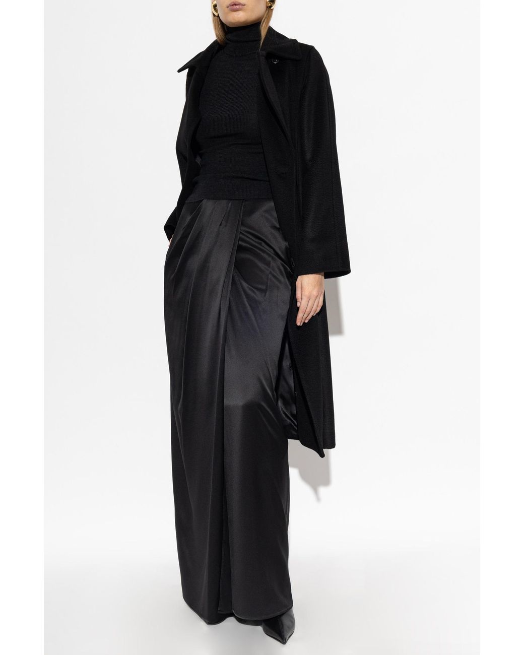 Max Mara Black 'Cavallo' Wool Turtleneck