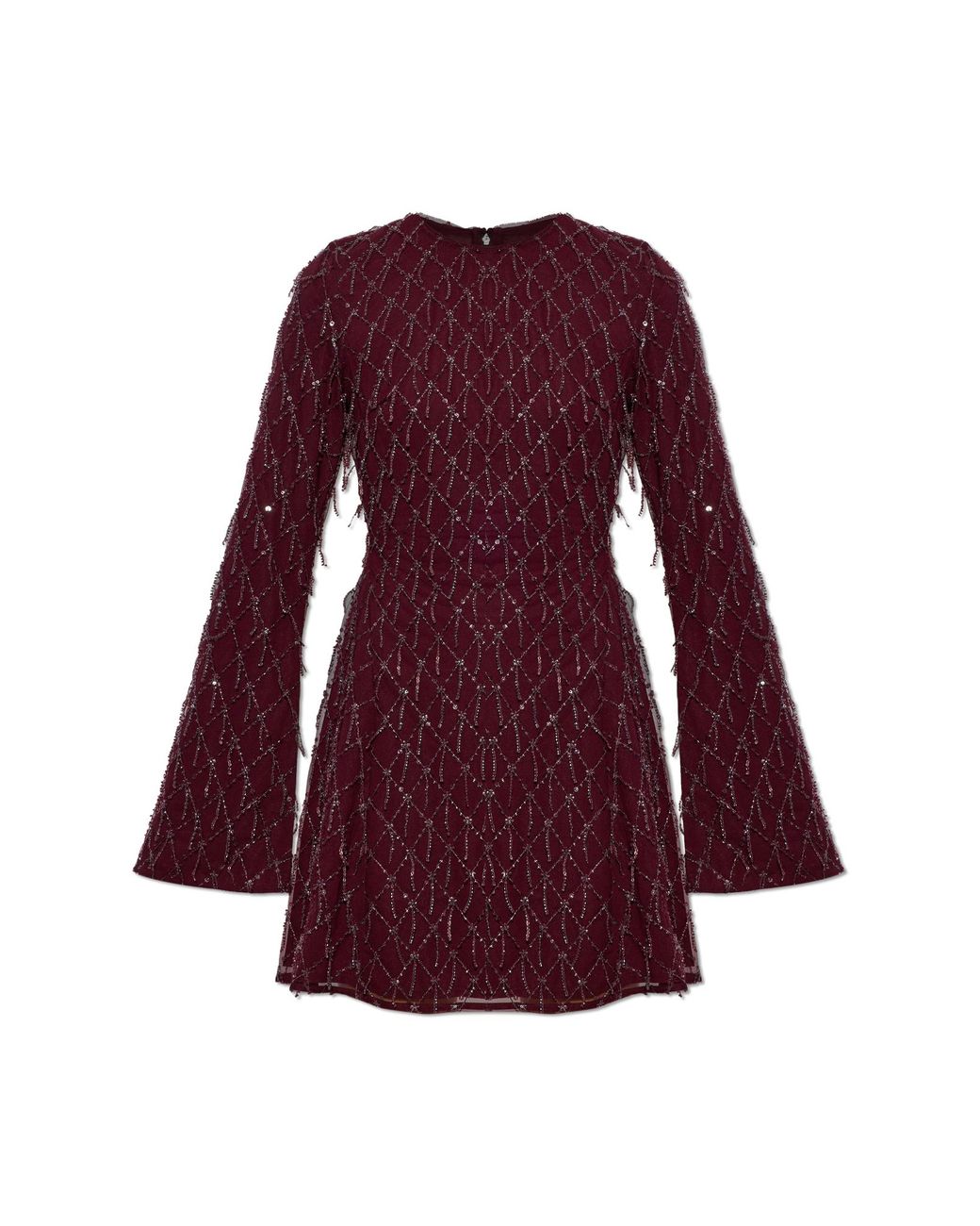 ROTATE BIRGER CHRISTENSEN Purple Dress With Shimmering Fringes