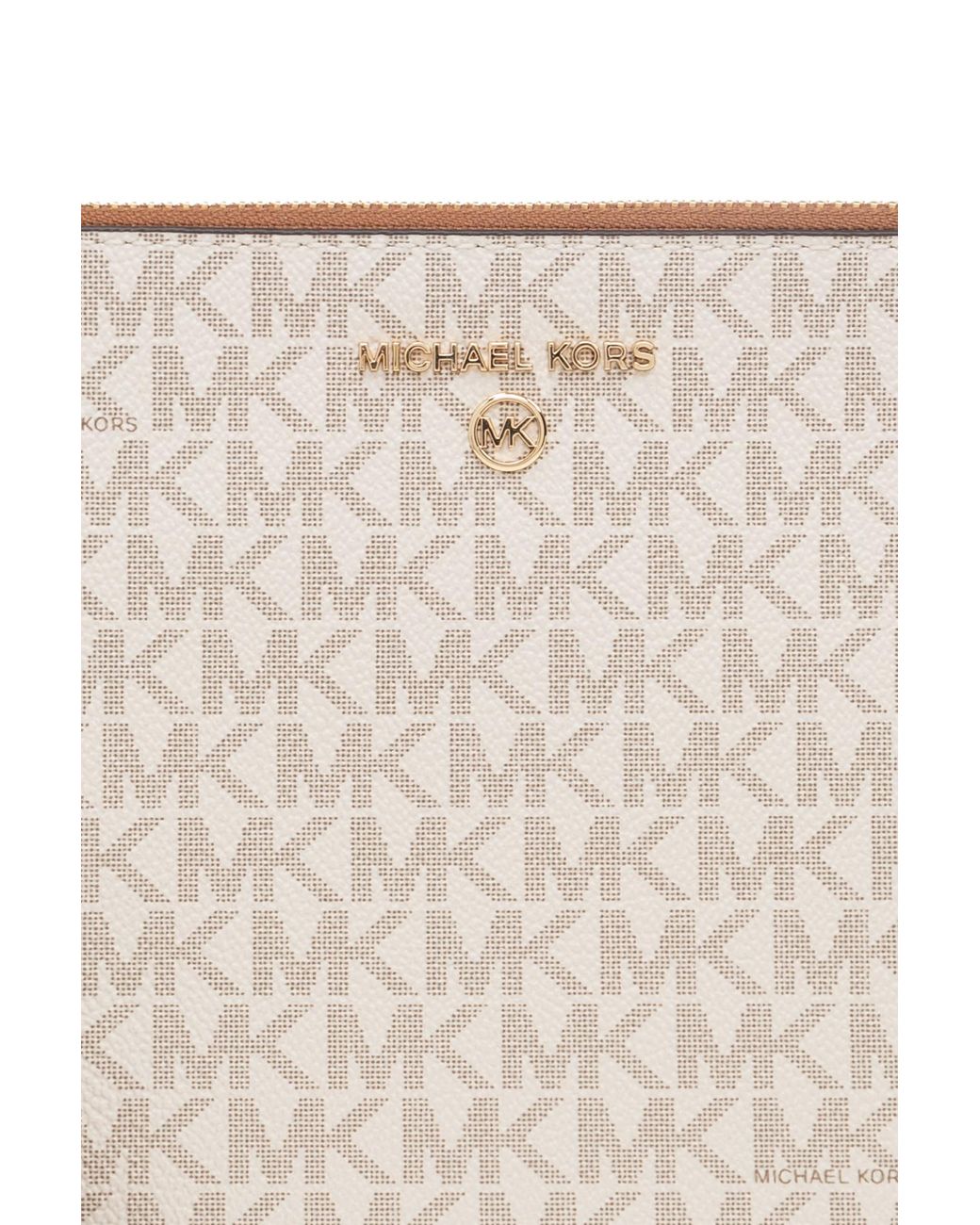 MICHAEL KORS SLATER BACKPACK IN HAMMERED LEATHER WITH GOLD CHAIN Woman  Cream