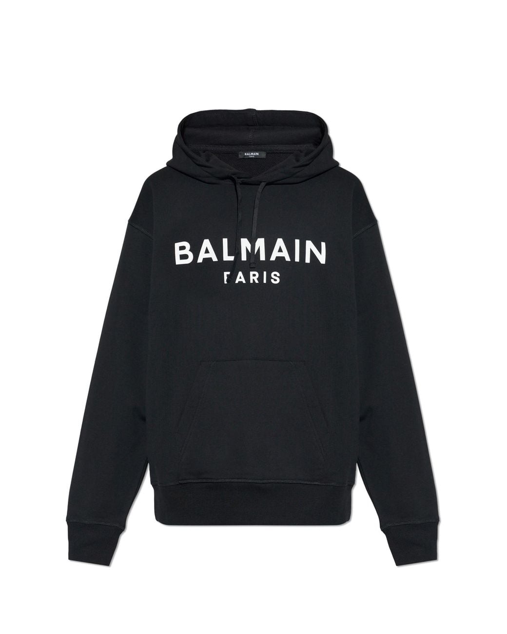 Balmain Black Sweatshirt With Printed Logo for men