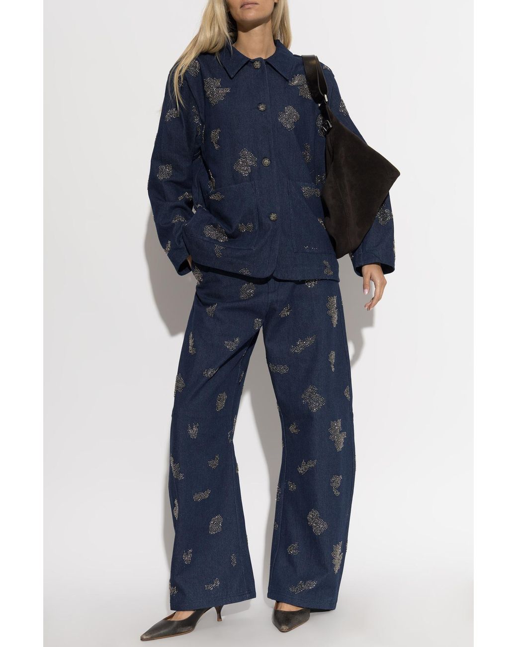 Munthe Blue Cotton Jacket 'Vichola'