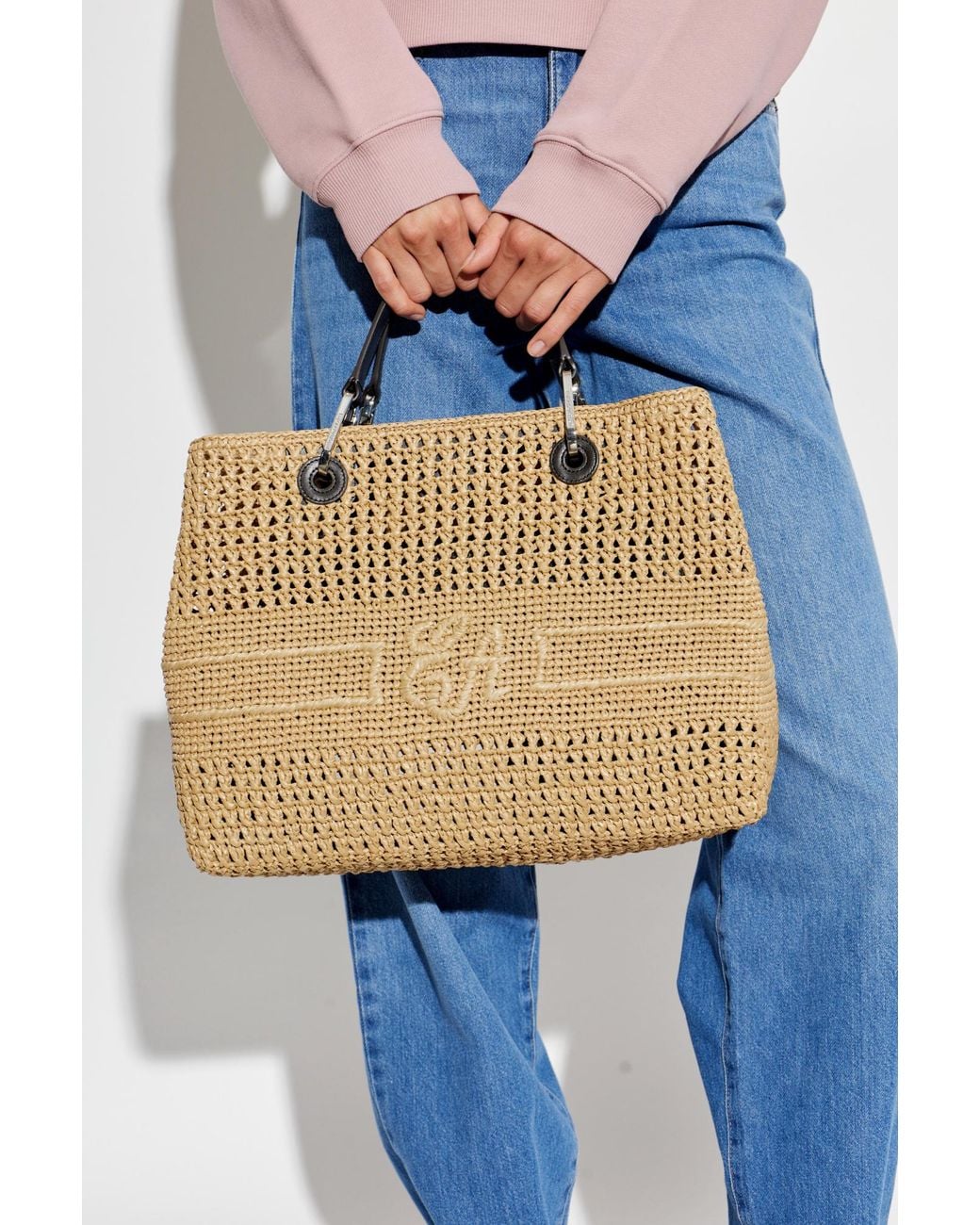Emporio Armani Natural Bag With Logo