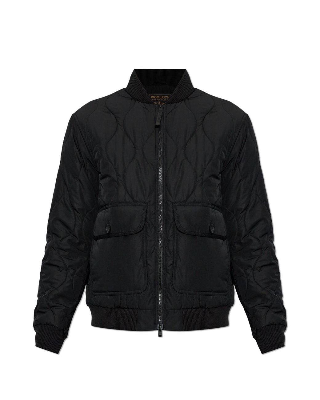 Woolrich Black Insulated Bomber Jacket for men