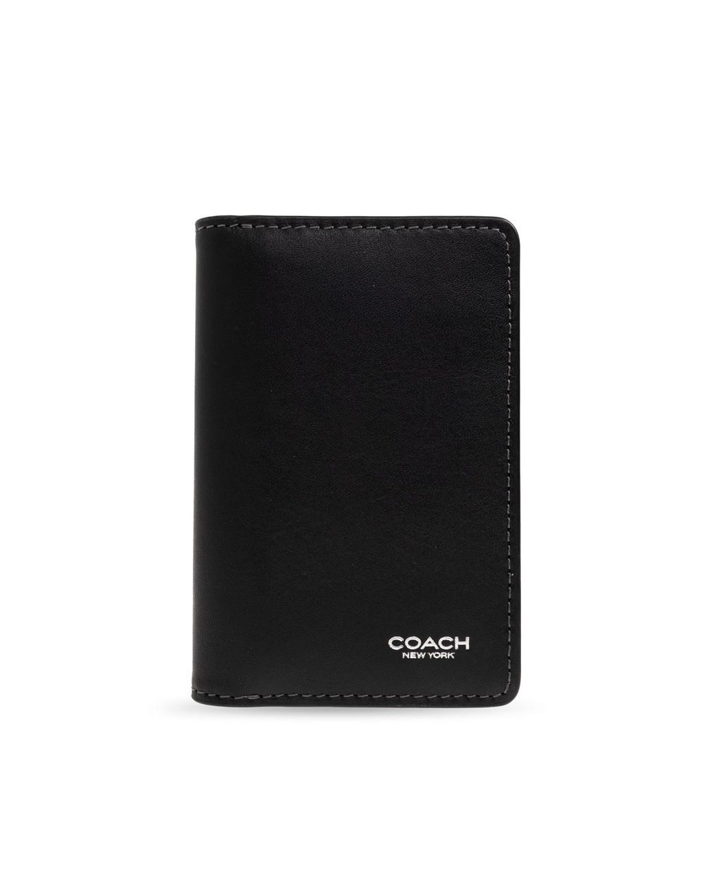 COACH Black Foldable Wallet With Logo for men