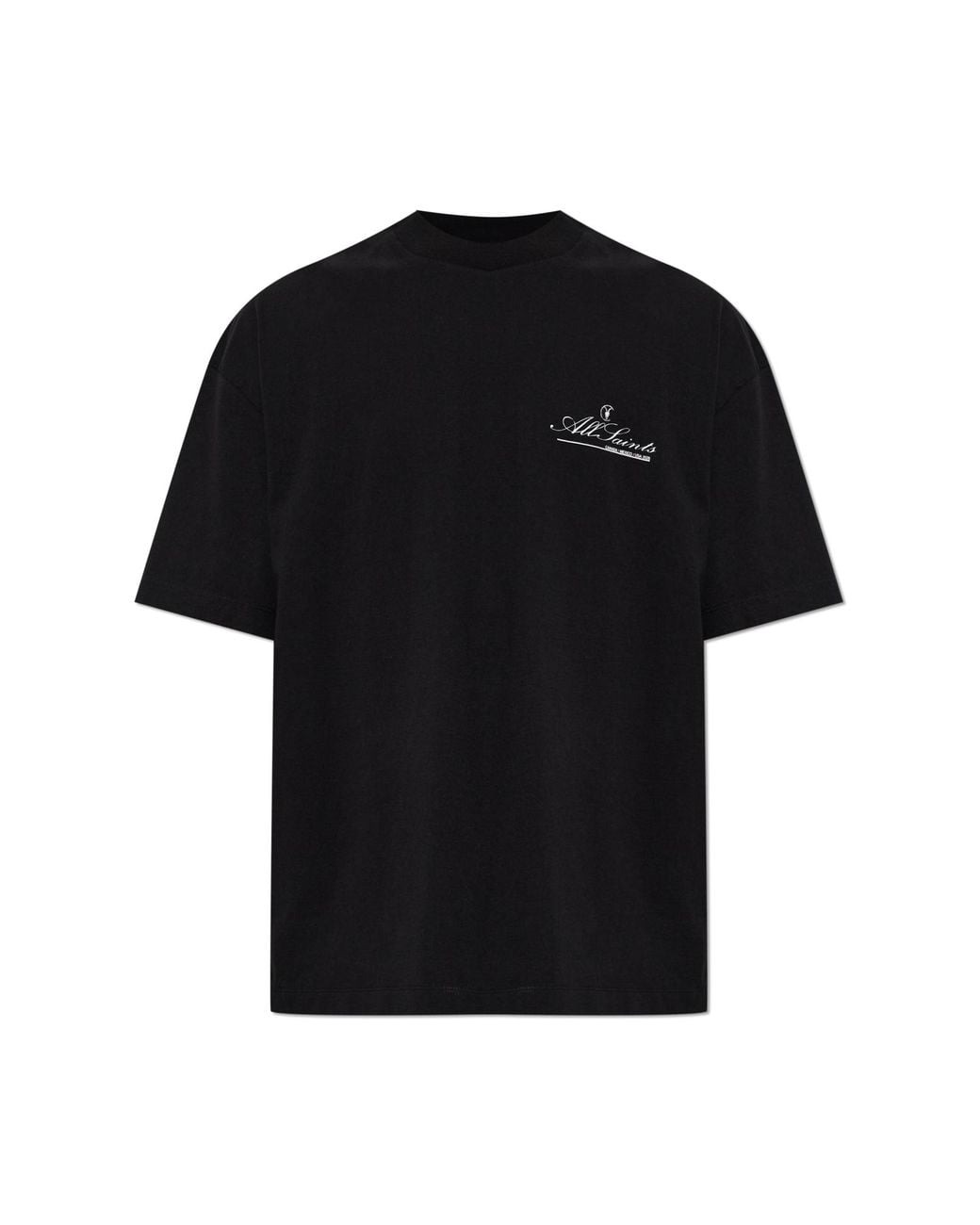AllSaints Black T-Shirt 'Skullcup' for men