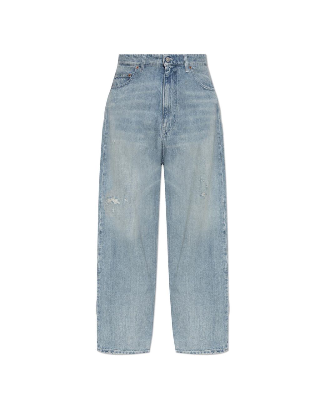 MM6 by Maison Margiela Blue Vintage-Effect Jeans for men