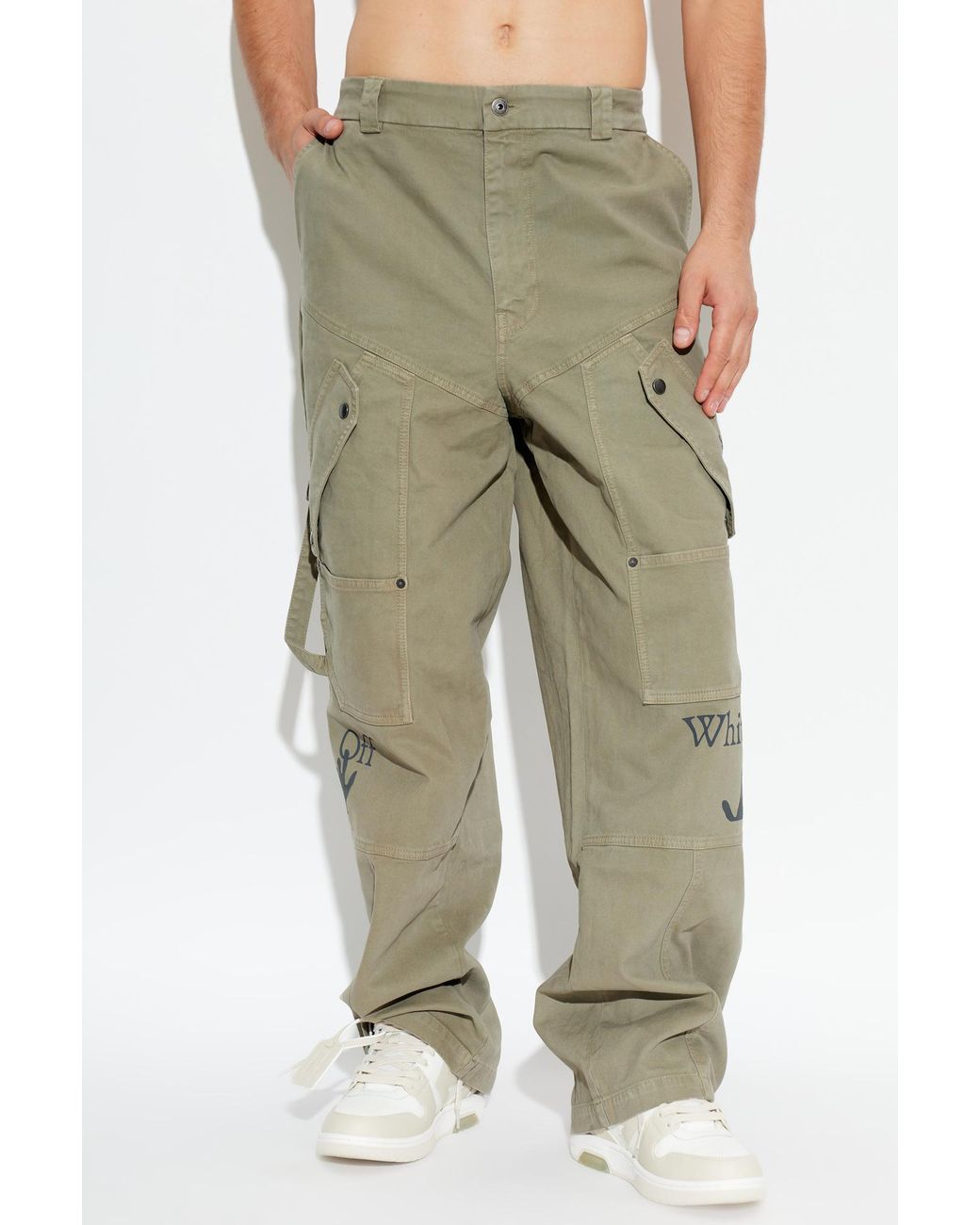 Off-White c/o Virgil Abloh Green Loose-Fit Trousers for men