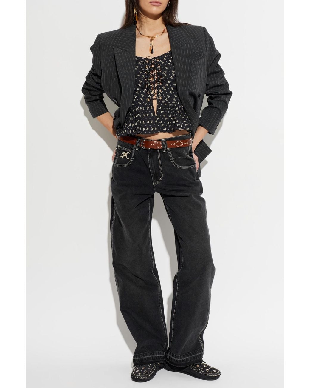 Isabel Marant Black Fitza Suede Loafers