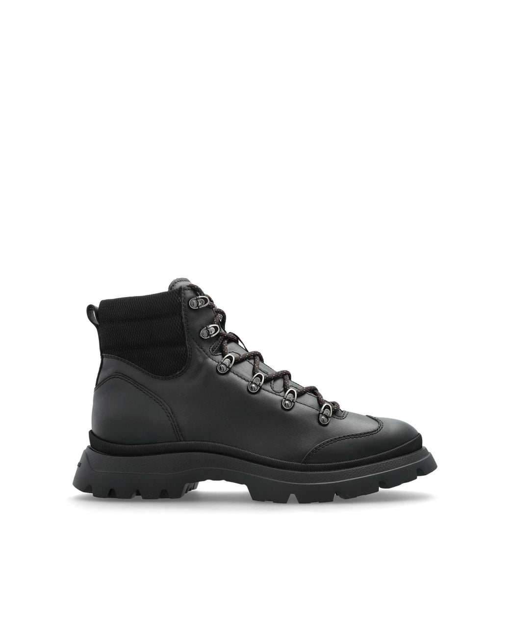 Hogan Black Leather Ankle Boots for men