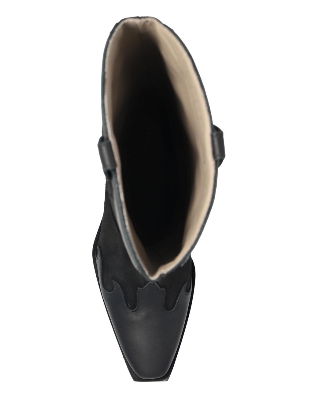 AllSaints Black Suede Heeled Ankle Boots "Dolly"