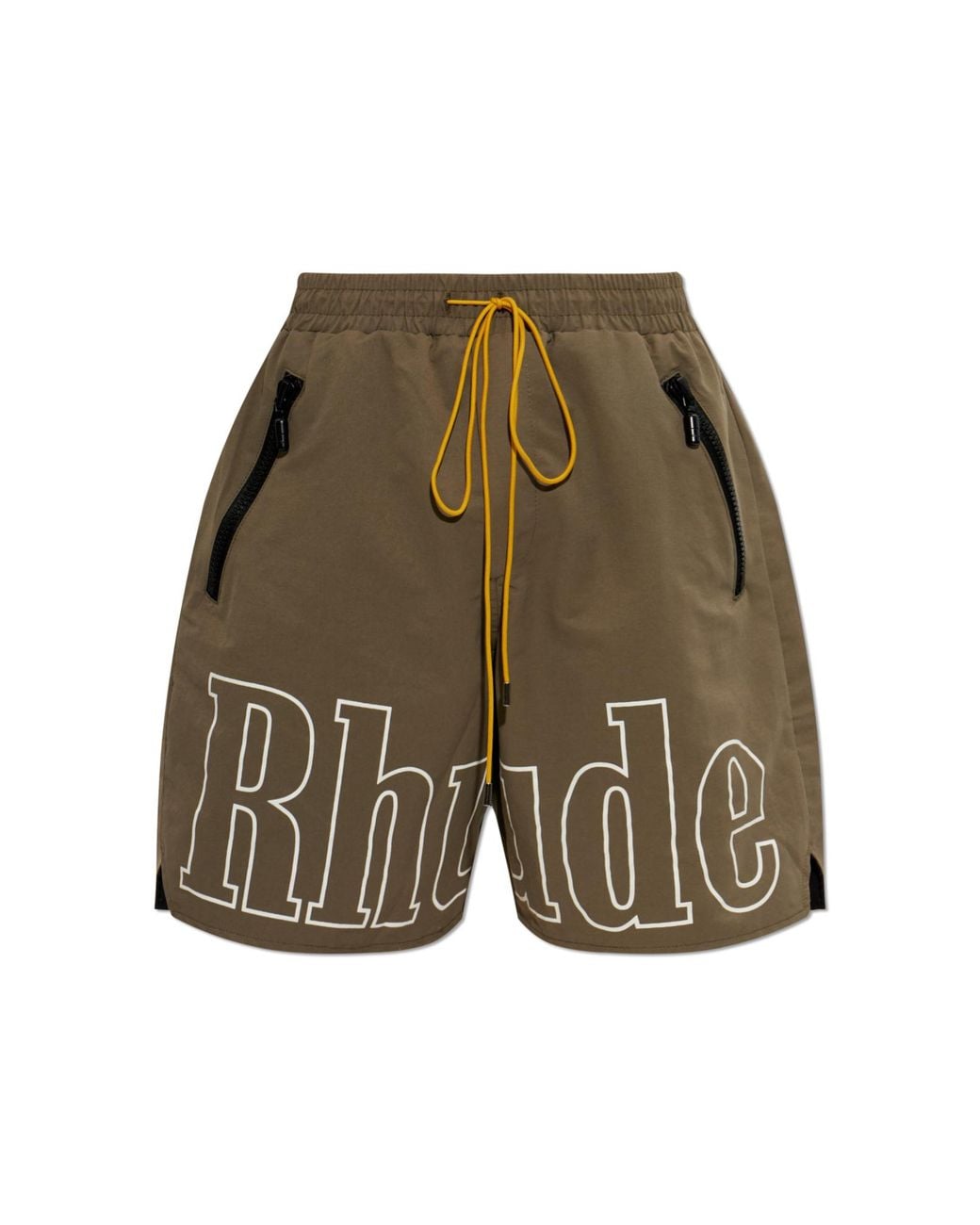Rhude Green Shorts With Logo for men