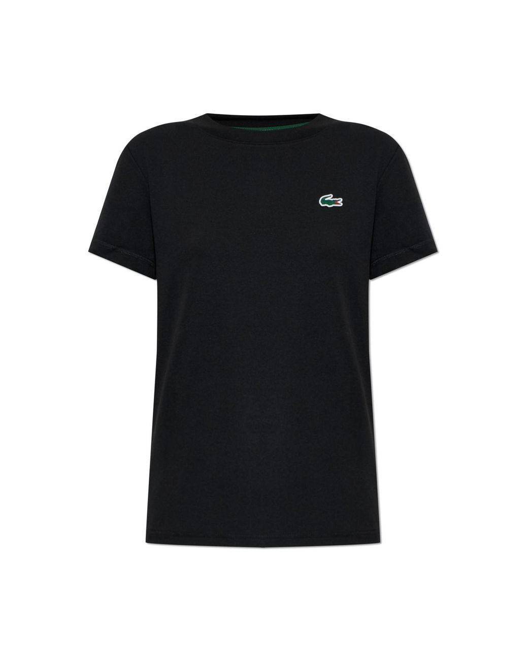 Lacoste Black T-Shirt With Logo Patch