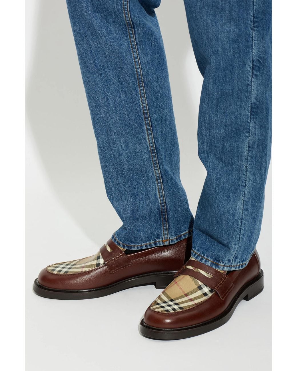 Burberry Brown Leather Shoes Type 'Loafers' for men