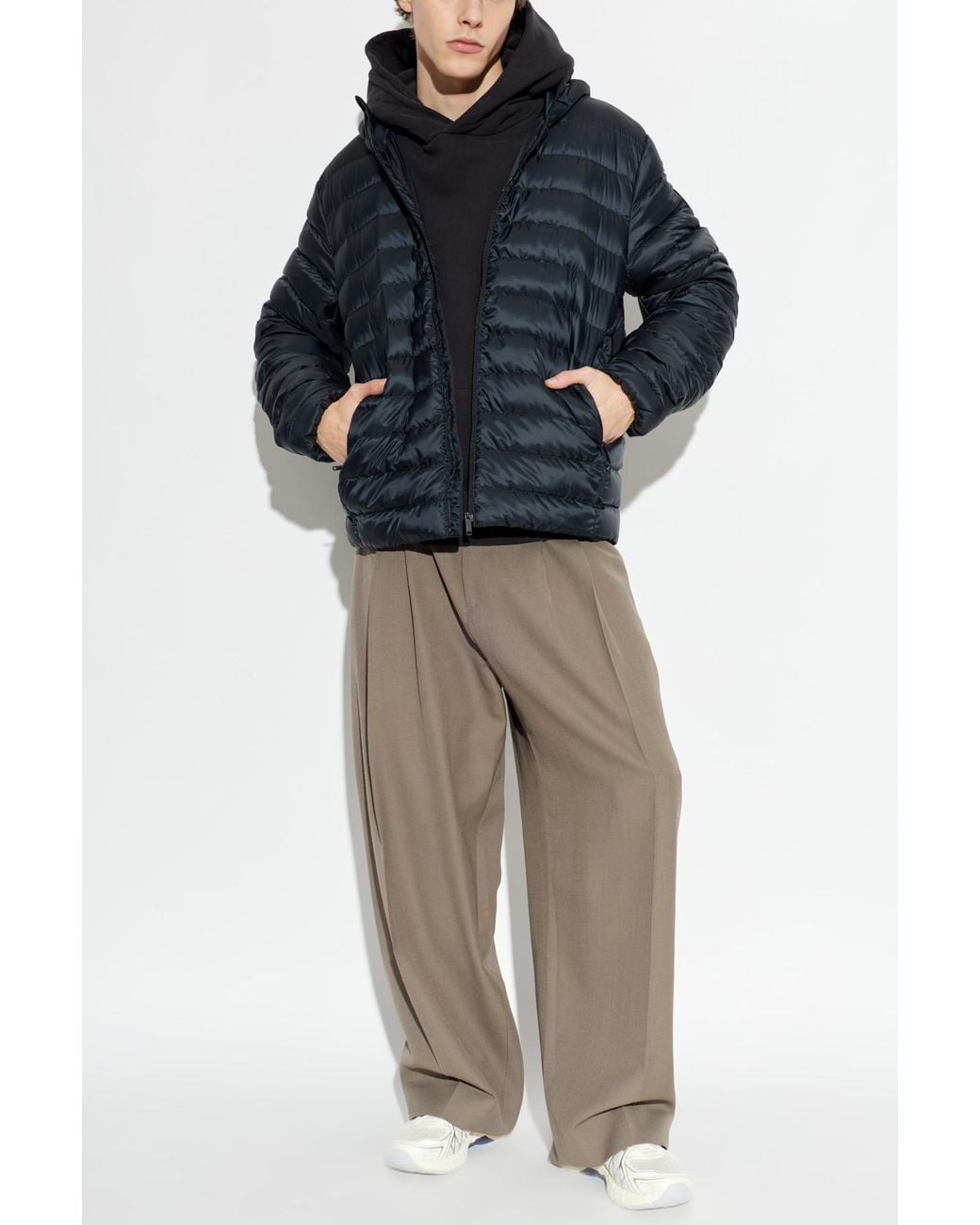 Canada Goose Blue Down Jacket With Hood for men