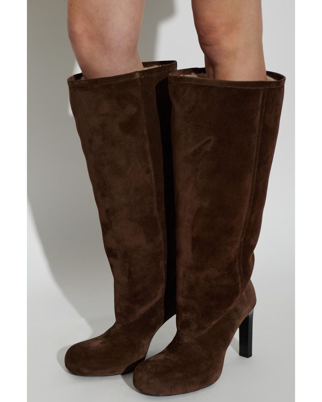 Balenciaga Brown 'Fargo' Heeled Knee-High Boots