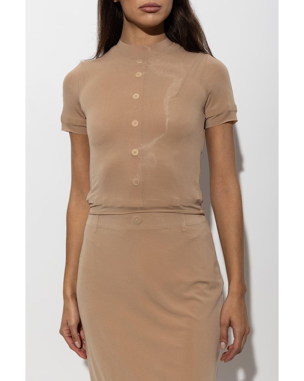 Maison Margiela White Double-Layered Top