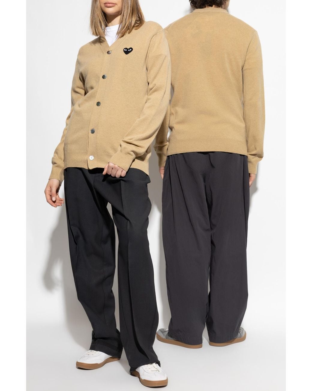 COMME DES GARÇONS PLAY Natural Cardigan With Logo Patch for men
