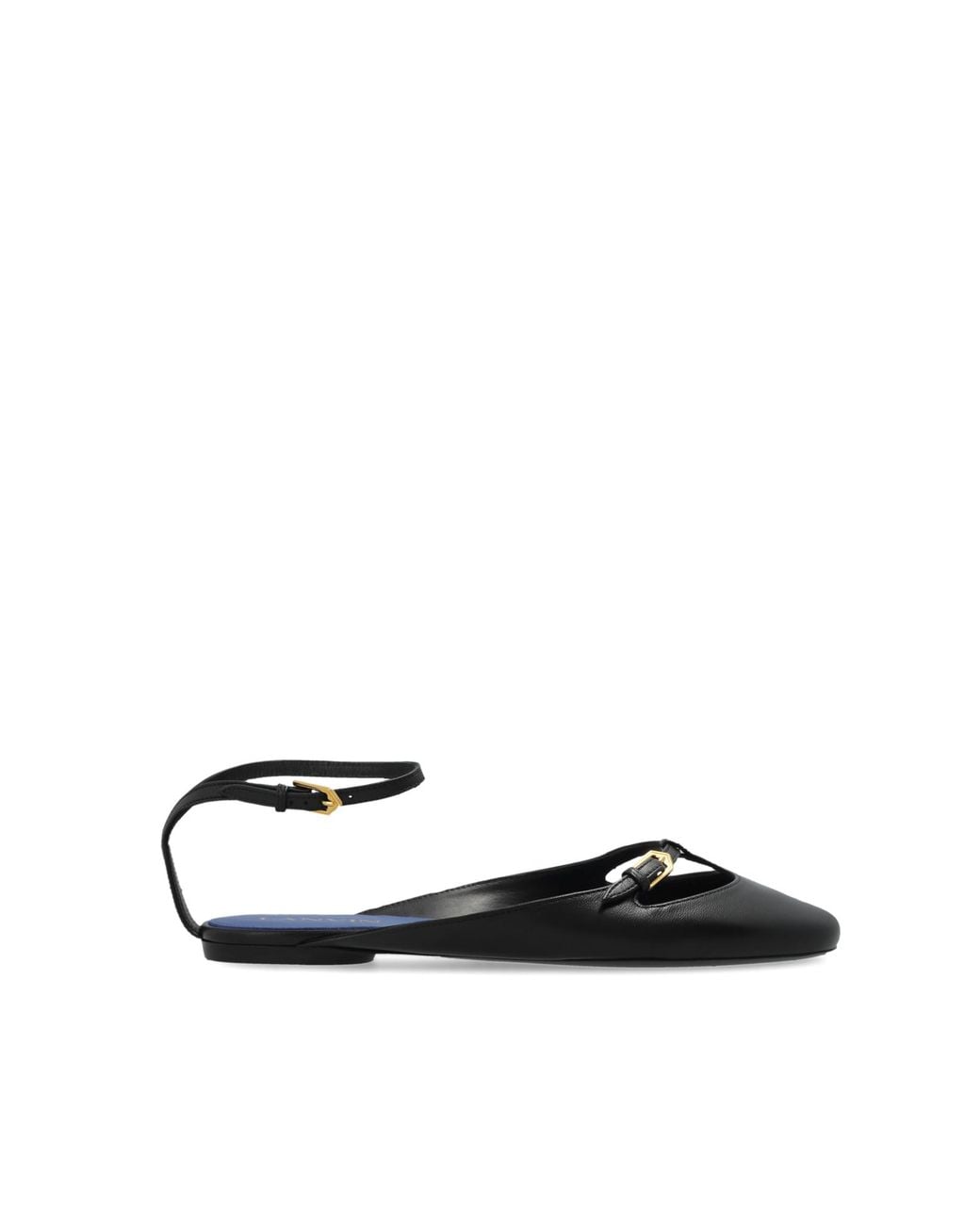 Lanvin White Mary Jane Ballet Flats