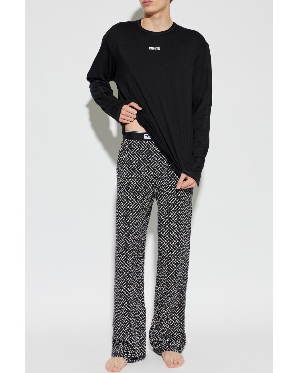 DIESEL Black Two-Piece Pyjamas 'Set-Nolan-D-Box' for men