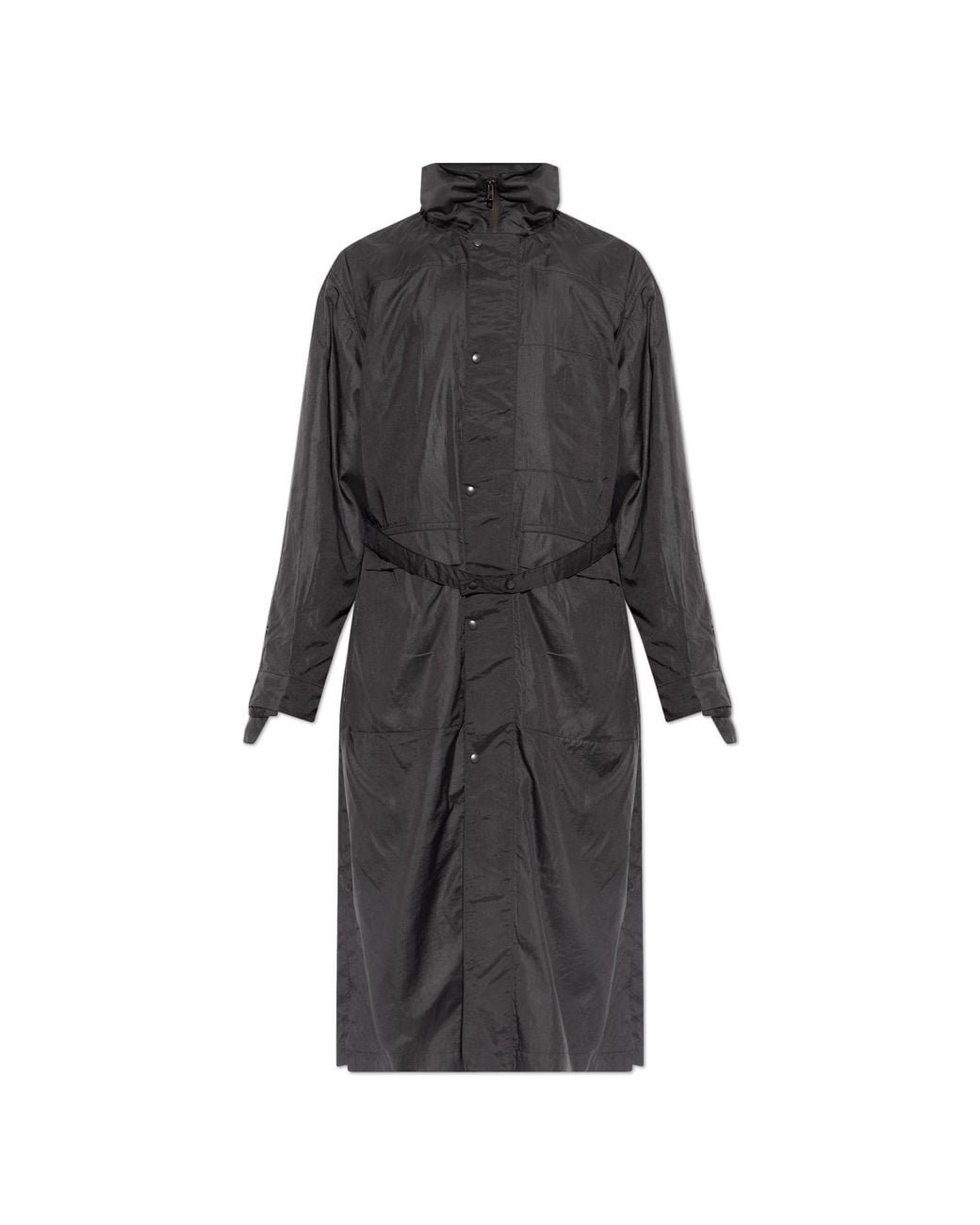 Lemaire Black Coat With Hood for men