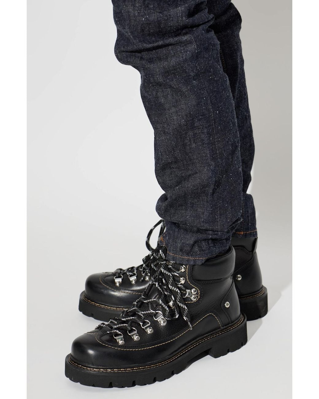 DSquared² Black Leather Shoes "Canadian" for men