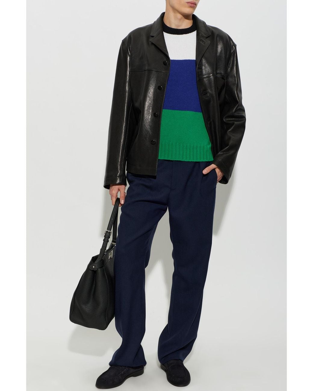 Marni Blue Tailored Wool Trousers for men