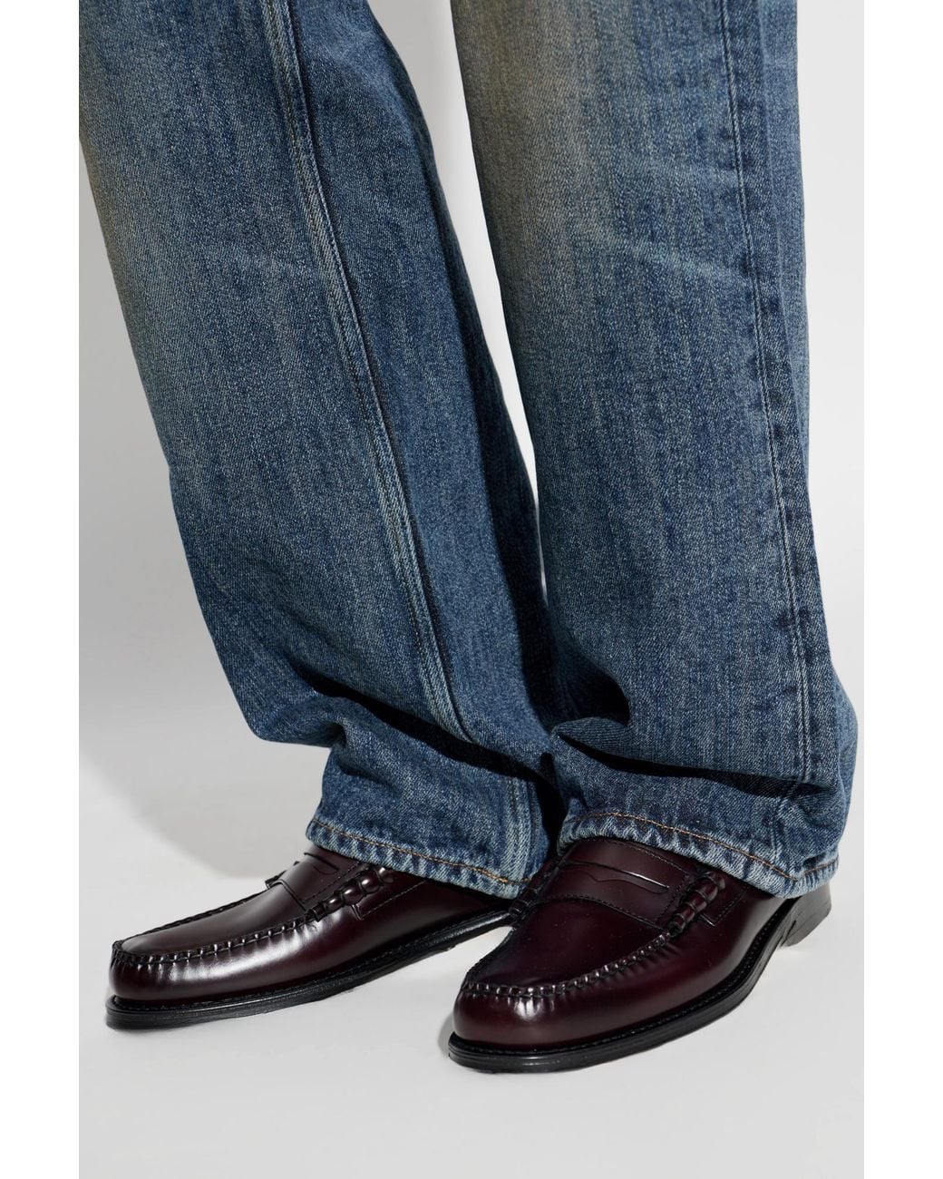 G.H.BASS Black "Weejun Heritage Penny" Loafers for men