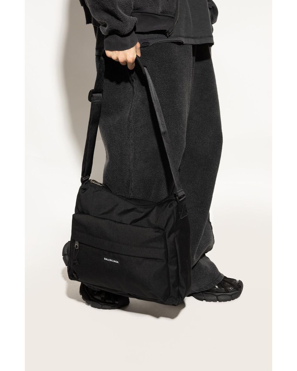 Balenciaga Shoulder Bag Explorer in Black for Men | Lyst