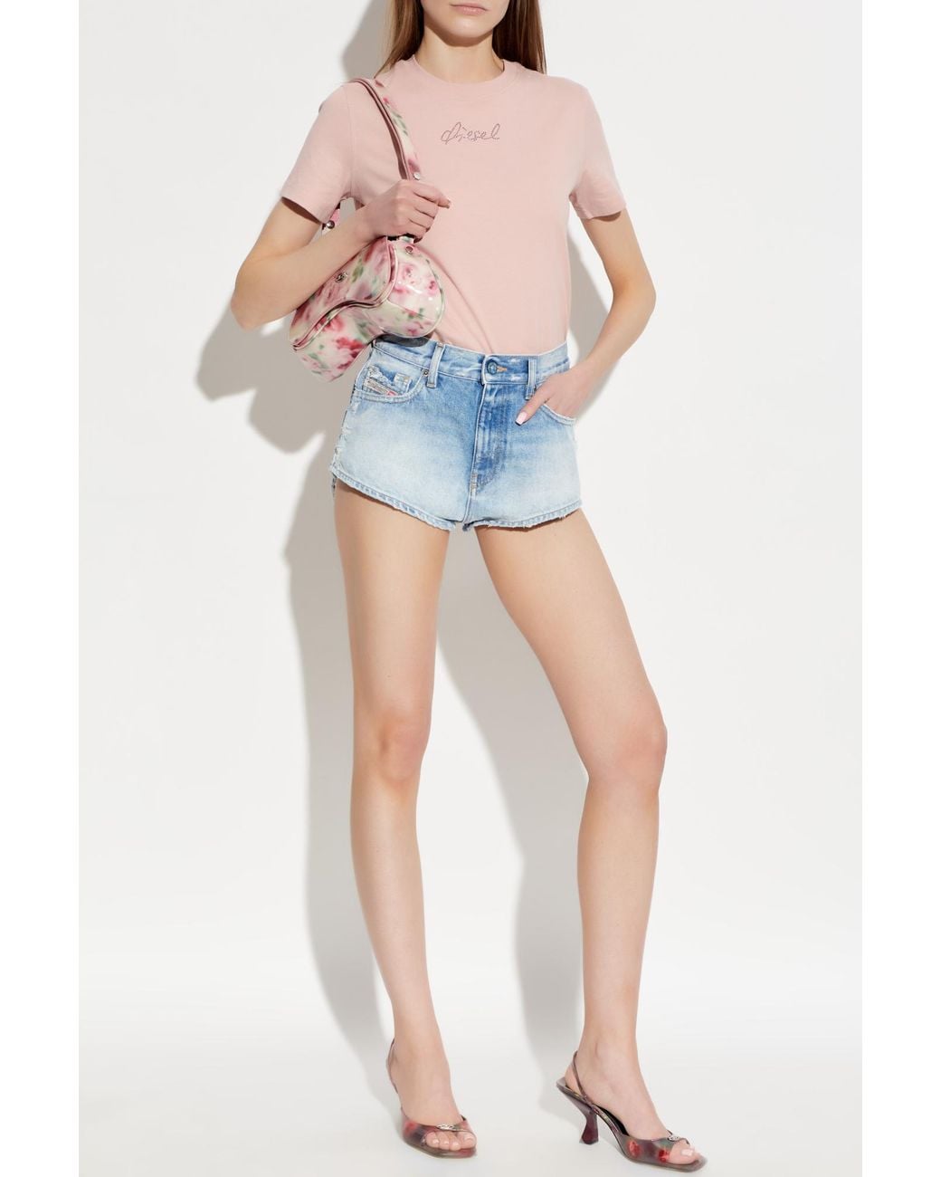 DIESEL Pink T-Shirt 'T-Reg-S2'