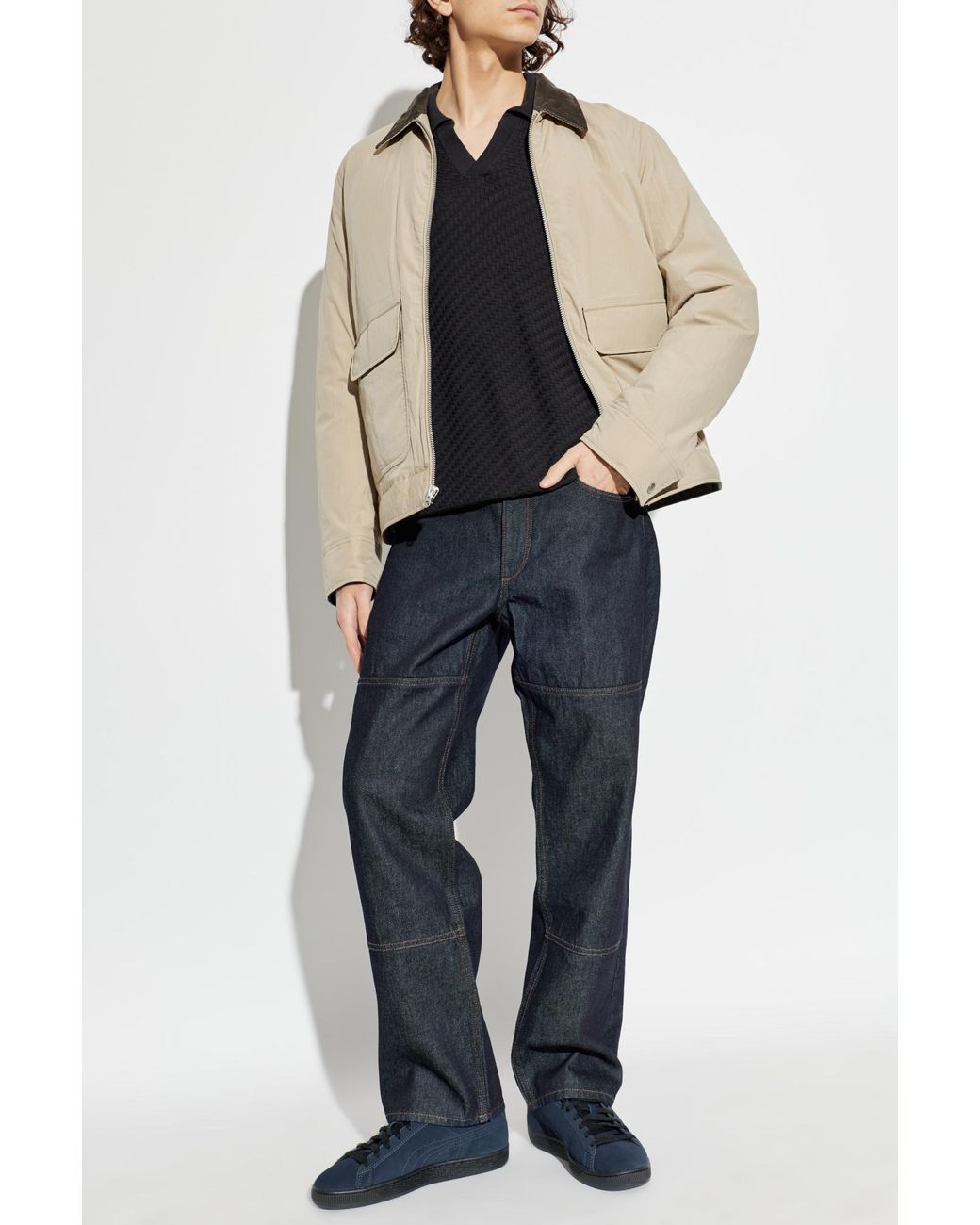 Rag & Bone Natural Jacket With Corduroy Collar for men