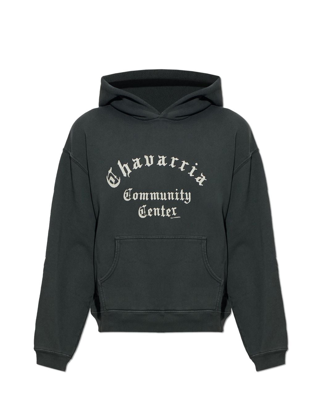 Willy Chavarria Black 'Chavarria Community Center Shrunken' Sweatshirt for men
