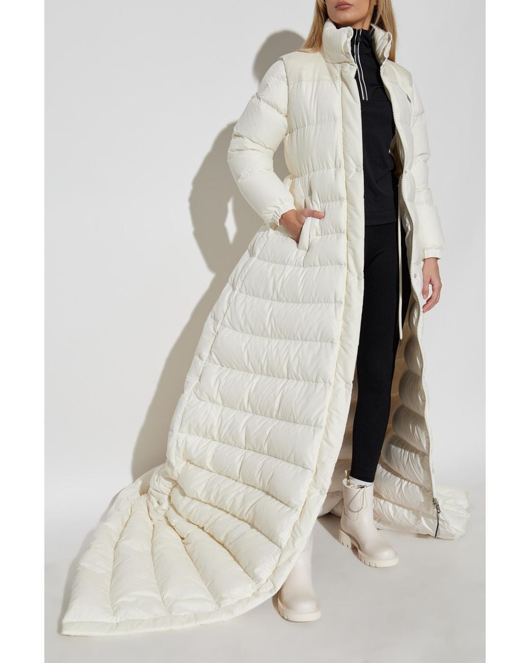 Moncler White Down Coat Verone From The Re/Icons Collection