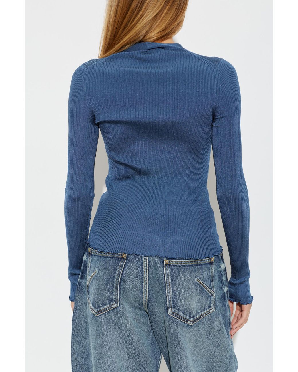 Alaïa Blue Silk Top